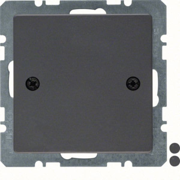 HAGER BOCCHIOTTI - Inserto cieco con Pezzo c.le, avvitabile Serie Q.1/Q.3 antrac.Vellut, vernic.