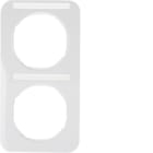 HAGER BOCCHIOTTI - Cornice doppia per montaggio verticale Serie R.1 bianco polare lucido