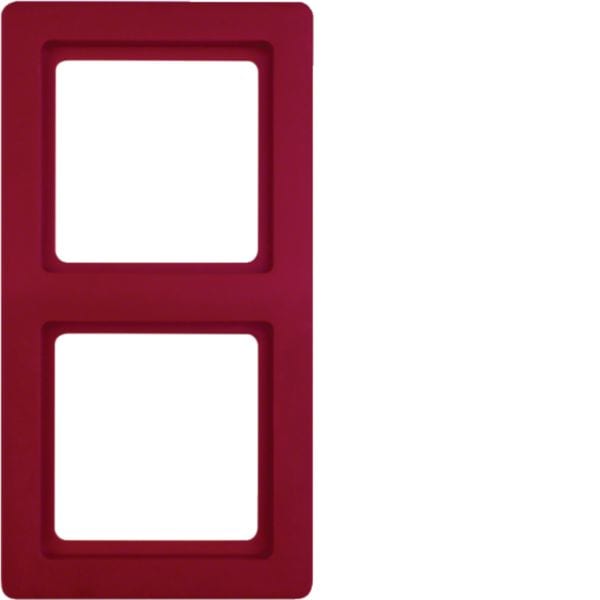 HAGER BOCCHIOTTI - Cornice doppia Berker Q.1 rosso velluto