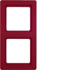 HAGER BOCCHIOTTI - Cornice doppia Berker Q.1 rosso velluto