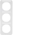 HAGER BOCCHIOTTI - Cornice tripla per montaggio verticale Serie R.1 bianco polare lucido