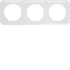 HAGER BOCCHIOTTI - Cornice tripla per montaggio orizzontale Serie R.1 bianco polare lucido