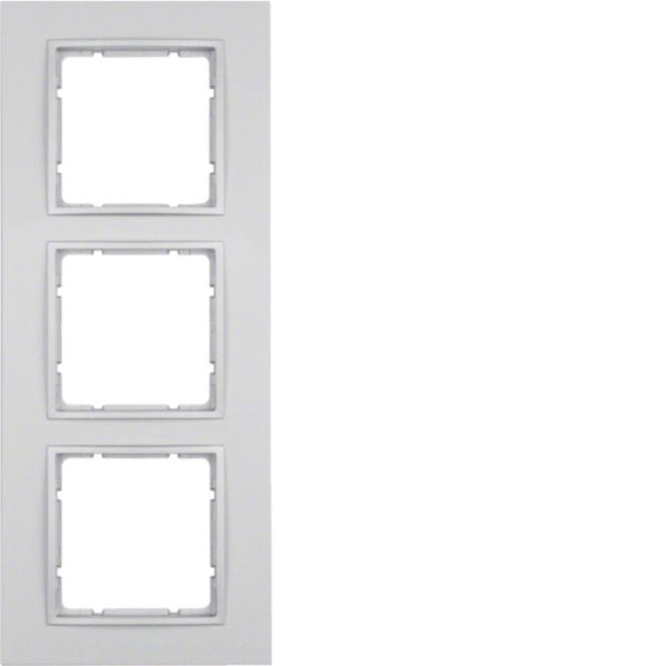HAGER BOCCHIOTTI - Cornice tripla Berker B.7 alu opaco, verniciato