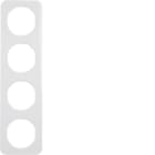 HAGER BOCCHIOTTI - Cornice quadrupla Berker R.1 bianco polare lucido