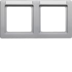 HAGER BOCCHIOTTI - Cornice doppia per montaggio orizzontale Serie Q.1 alu velluto, verniciato