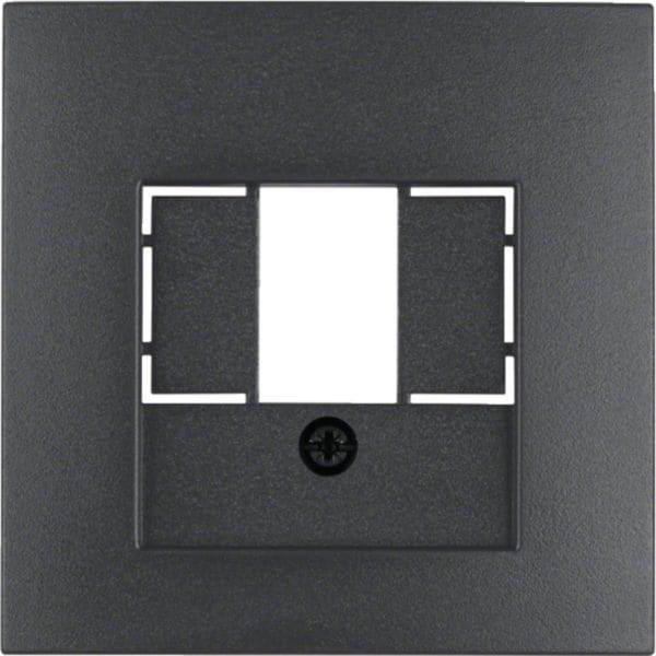 HAGER BOCCHIOTTI - Pezzo centrale con finestra TAE Berker B.3/B.7 antracite opaco
