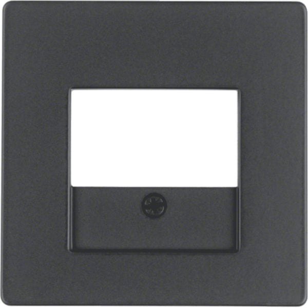 HAGER BOCCHIOTTI - Pezzo centrale con finestra TAE Berker Q.1/Q.3 antracite velluto, verniciato