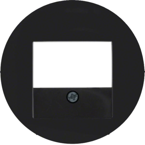 HAGER BOCCHIOTTI - Pezzo centrale con finestra TAE Berker R.1/R.3/R.?classic nero lucido