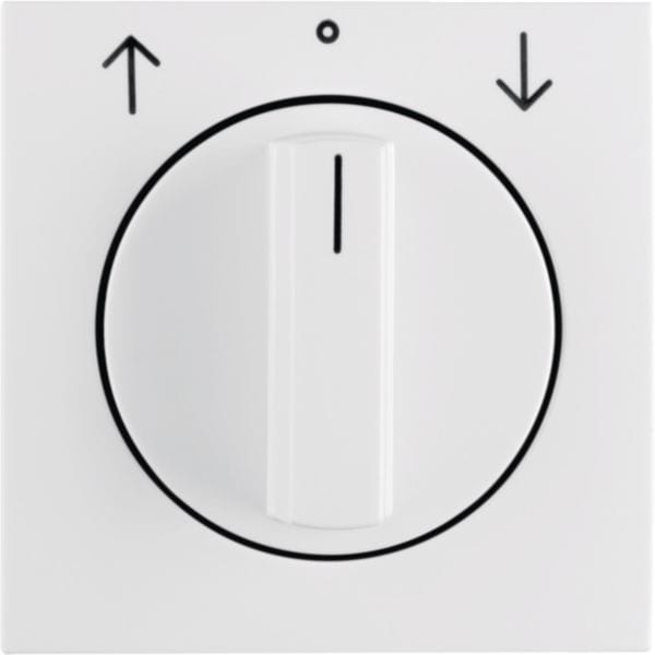 HAGER BOCCHIOTTI - Pezzo centrale con manopola x Commut. a manopola x venez., S.1/B.x bianco polare