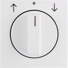 HAGER BOCCHIOTTI - Pezzo centrale con manopola x Commut. a manopola x venez., S.1/B.x bianco polare