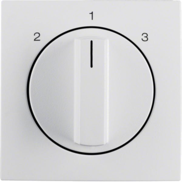 HAGER BOCCHIOTTI - Pezzo c.le con manopola x Commut. a 3 vie senza pos. 0 S1/B3/B7 bianco pol. opac