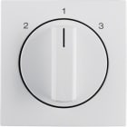 HAGER BOCCHIOTTI - Pezzo c.le con manopola x Commut. a 3 vie senza pos. 0 S1/B3/B7 bianco pol. opac
