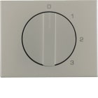 HAGER BOCCHIOTTI - Pezzo c.le con manopola x commutatore a 3 vie, con posizione 0, K.5 acciaio inox