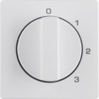 HAGER BOCCHIOTTI - Pezzo c.le con manopola x commutatore a 3 vie, con posizione 0, Q.x Bianco pol.