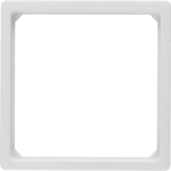 HAGER BOCCHIOTTI - Anello adattatore x pezzo c.le  50 x 50 mm Berker Q.1/Q.3 bianco polare velluto