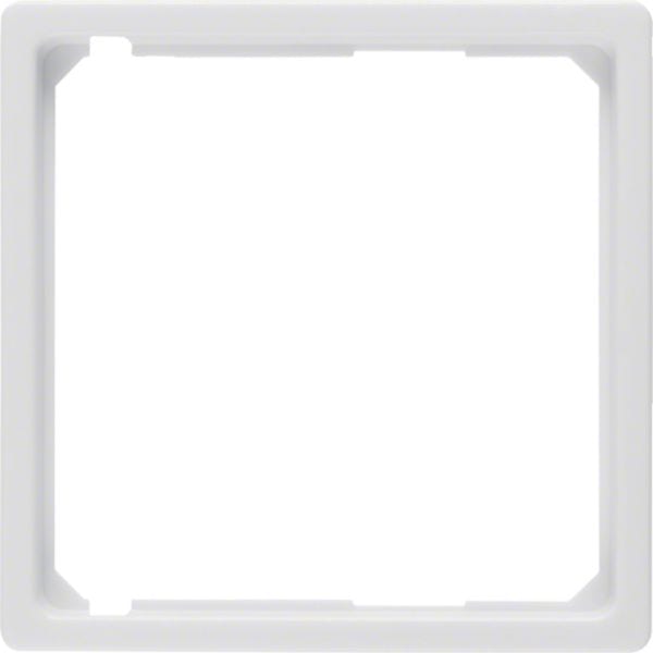 HAGER BOCCHIOTTI - Anello intermedio per mascherina centrale Berker Q.1/Q.3 bianco polare velluto