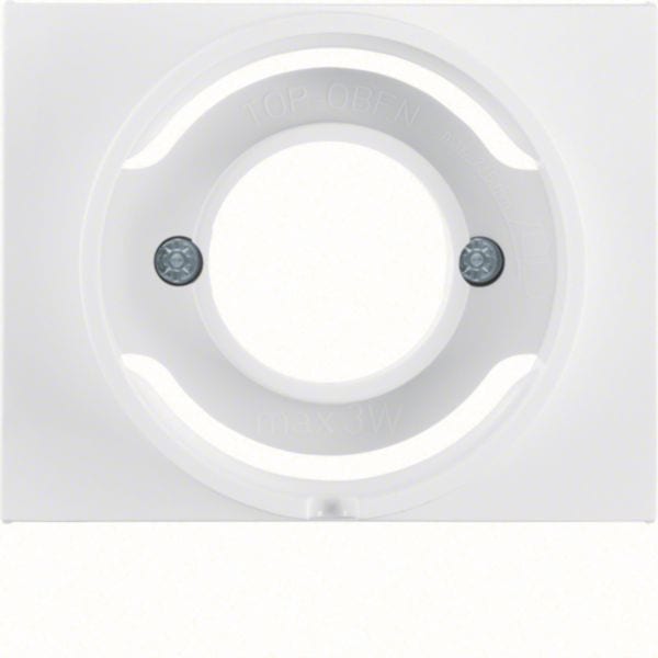 HAGER BOCCHIOTTI - Pezzo centrale per spia luminosa E14 Berker K.1 bianco polare lucido