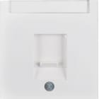 HAGER BOCCHIOTTI - Pezzo centrale con otturatore di protezione antipolvere S.1 bianco polare lucido