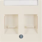 HAGER BOCCHIOTTI - Pezzo c.le  con 2 otturatori di protezione antipolvere Berker S.1 bianco lucido