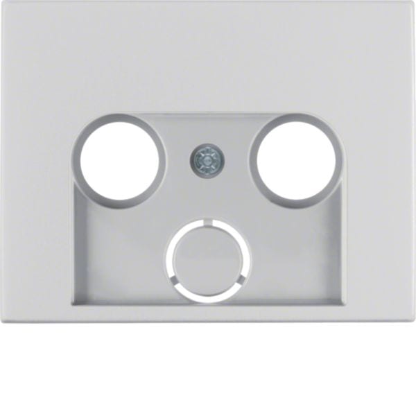 HAGER BOCCHIOTTI - Pezzo centrale per presa TV doppia/tripla Berker K.5 alu, alluminio anodizzato