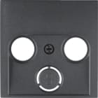 HAGER BOCCHIOTTI - Pezzo centrale per presa TV doppia/tripla Berker B.3/B.7 antracite opaco