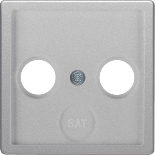 HAGER BOCCHIOTTI - Pezzo centrale x presa TV doppia/tripla Berker Q.1/Q.3 alu velluto, verniciato