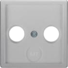 HAGER BOCCHIOTTI - Pezzo centrale x presa TV doppia/tripla Berker Q.1/Q.3 alu velluto, verniciato
