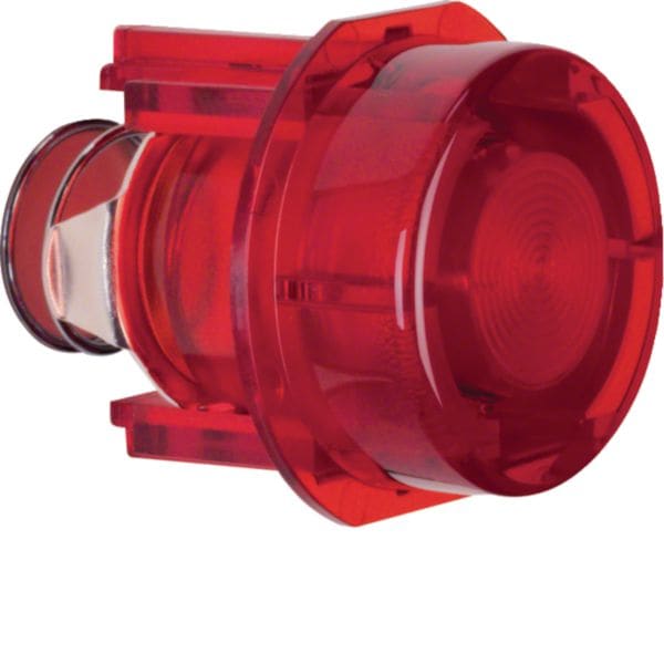 HAGER BOCCHIOTTI - Pulsante per base pulsante/spia luminosa E10 rosso, trasparente 10 A