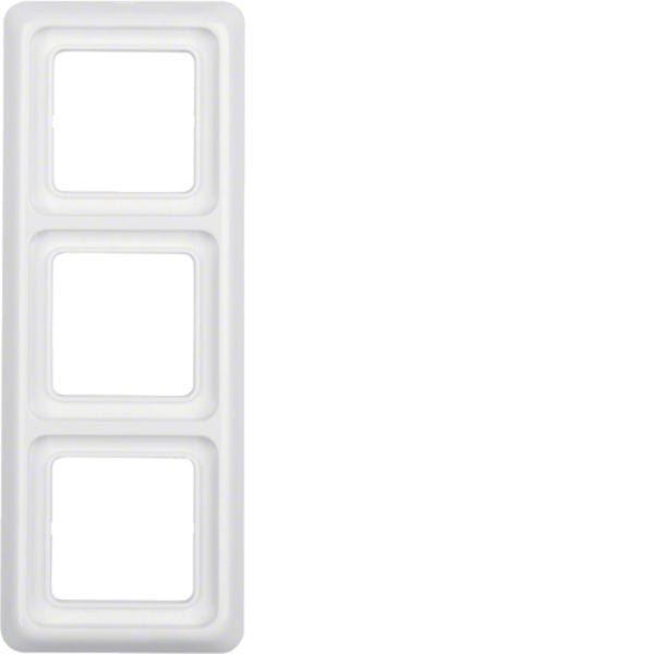 HAGER BOCCHIOTTI - Cornice tripla wg UP IP44 bianco polare lucido