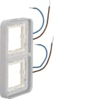 HAGER BOCCHIOTTI - Cornice doppia, verticale, illuminabile 230 V, per montaggio a parete W.1 bianco