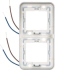 HAGER BOCCHIOTTI - Cornice doppia orizz. illuminabile 230 V LED bianca da parete Serie W.1 bianco