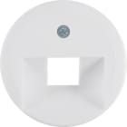 HAGER BOCCHIOTTI - Pezzo centrale per presa RJ universale Serie 1930/Glas bianco polare lucido
