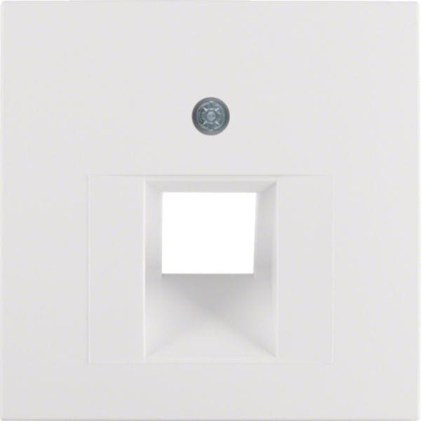 HAGER BOCCHIOTTI - Pezzo centrale per presa RJ universale Berker S.1/B.3/B.7 bianco polare opaco