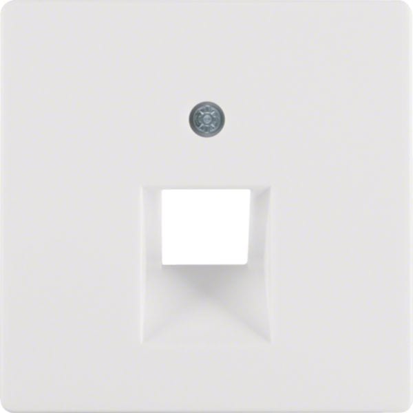 HAGER BOCCHIOTTI - Pezzo c.le  x presa RJ universale singolo Berker Q.1/Q.3 bianco polare velluto