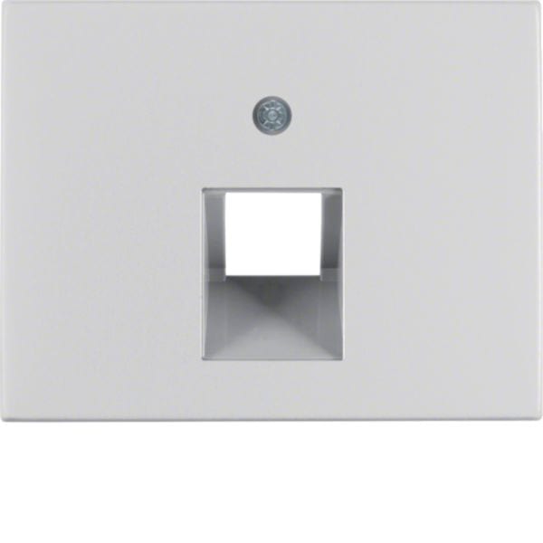 HAGER BOCCHIOTTI - Pezzo centrale per presa RJ universale Berker K.5 alu, alluminio anodizzato