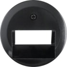 HAGER BOCCHIOTTI - Pezzo centrale per presa RJ universale doppio Serie 1930/Glas nero lucido