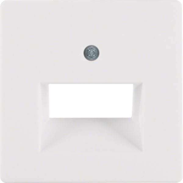 HAGER BOCCHIOTTI - Pezzo centrale x presa RJ universale doppio Berker Q.1/Q.3 bianco polare velluto