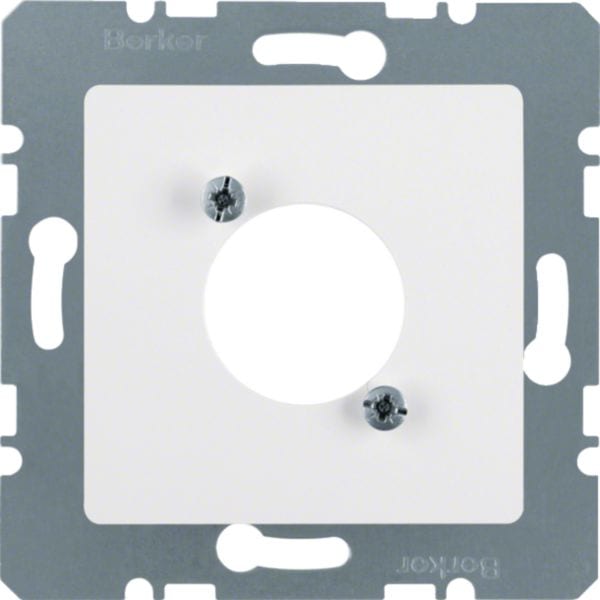 HAGER BOCCHIOTTI - Mascherina centrale per connettore XLR  serie D bianco polare opaco/velluto