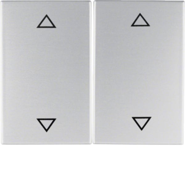 HAGER BOCCHIOTTI - Bilanciere doppio con serigrafia frecce Berker K.5 alu, alluminio anodizzato
