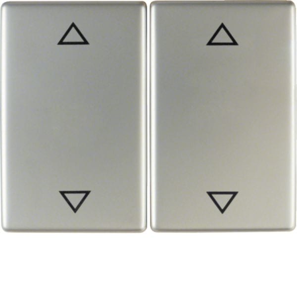 HAGER BOCCHIOTTI - Bilanciere doppio con serigrafia frecce Berker K.5 acciaio inox, metallo opaco