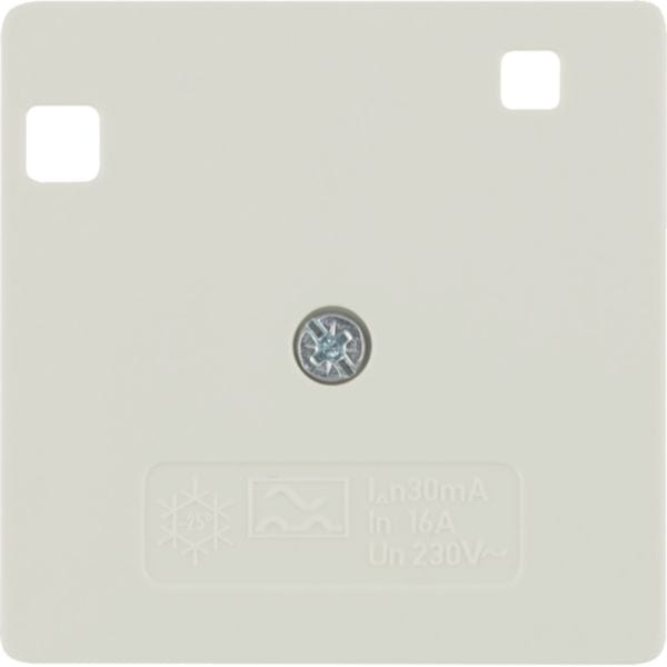 HAGER BOCCHIOTTI - Mascherina centrale 50x50 per interruttore differenziale, bianco lucido
