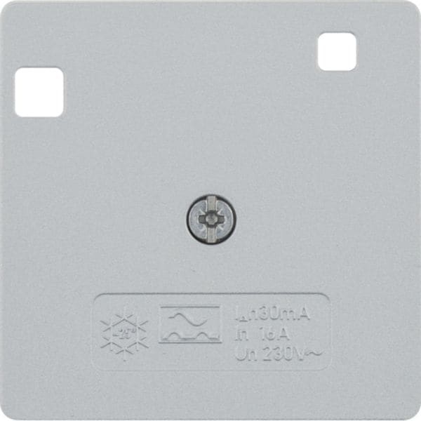 HAGER BOCCHIOTTI - Mascherina centrale 50x50 x int. diff., alluminio opaco, verniciato