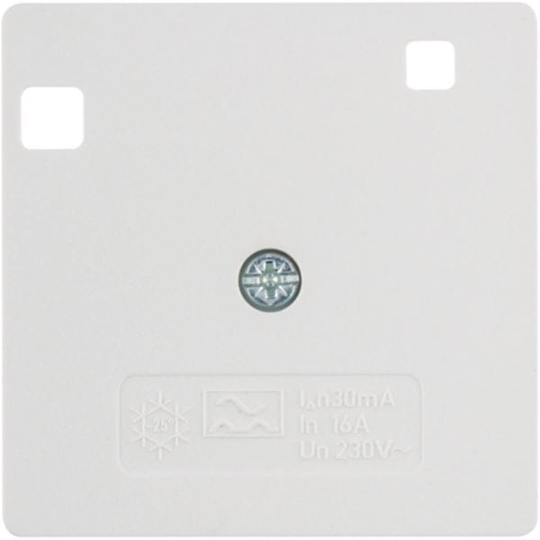 HAGER BOCCHIOTTI - Mascherina centrale 50x50 per interruttore differenziale, bianco polare opaco