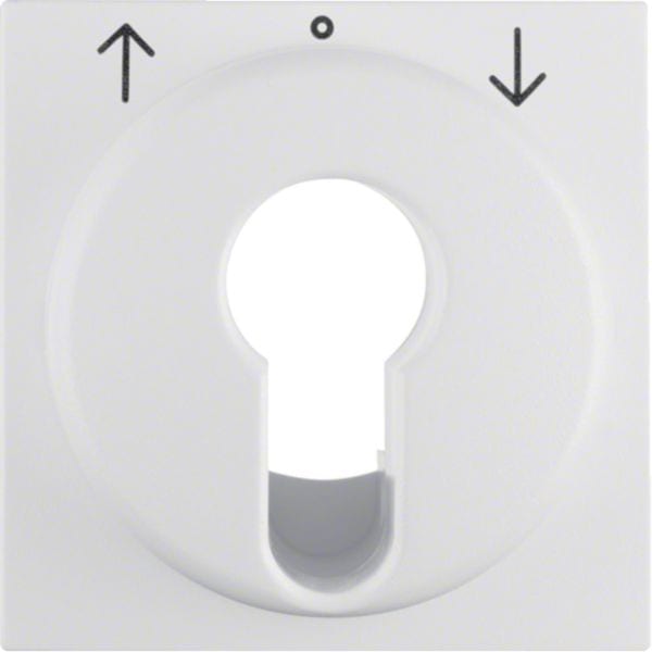 HAGER BOCCHIOTTI - Pezzo c.le x comm./puls. a chiave x venez. Serie S.1/B.3/B.7 bianco pol. opac