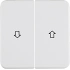 HAGER BOCCHIOTTI - Bilanciere doppio con serigrafia freccia wg UP IP44 bianco polare lucido