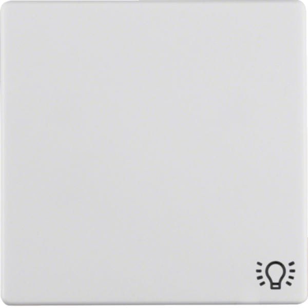 HAGER BOCCHIOTTI - Bilanciere con serigrafia per luce Berker Q.1/Q.3 bianco polare velluto