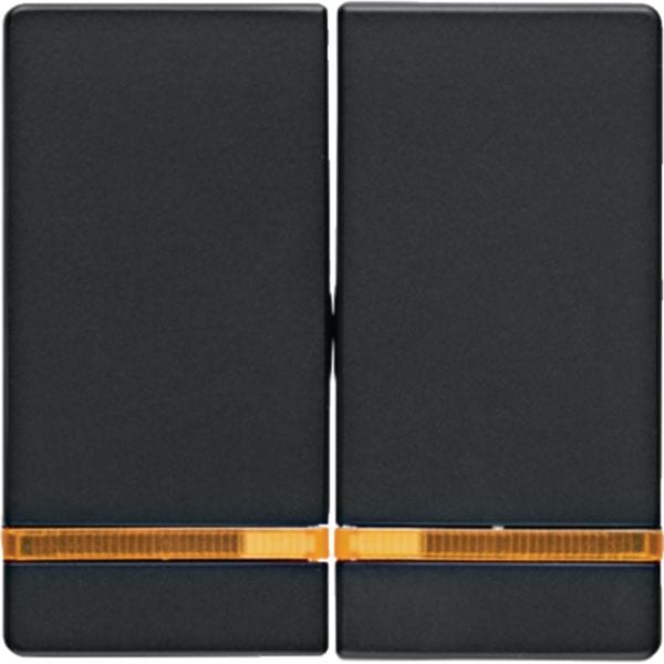 HAGER BOCCHIOTTI - Bilanciere doppio con lente Berker Q.1/Q.3 antracite velluto, verniciato
