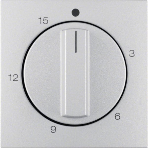HAGER BOCCHIOTTI - Pezzo centrale per timer meccanico 15 min Berker B.7 alu opaco, verniciato