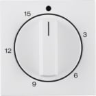 HAGER BOCCHIOTTI - Pezzo centrale x timer meccanico 15 min Berker S.1/B.3/B.7 bianco polare lucido