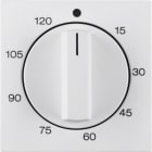 HAGER BOCCHIOTTI - Pezzo centrale x timer meccanico 120 min Berker S.1/B.3/B.7 bianco polare opaco